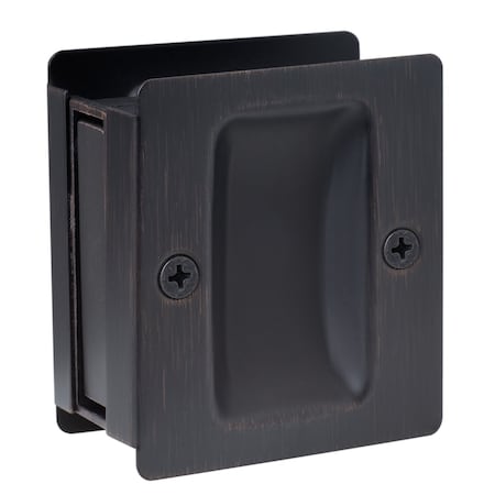 Sure-Loc Hardware Sure-Loc Hardware Round Pocket Door Pull, Passage, Satin Brass DP-R01 SB